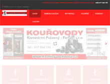 Tablet Screenshot of kominy-pokorny.cz